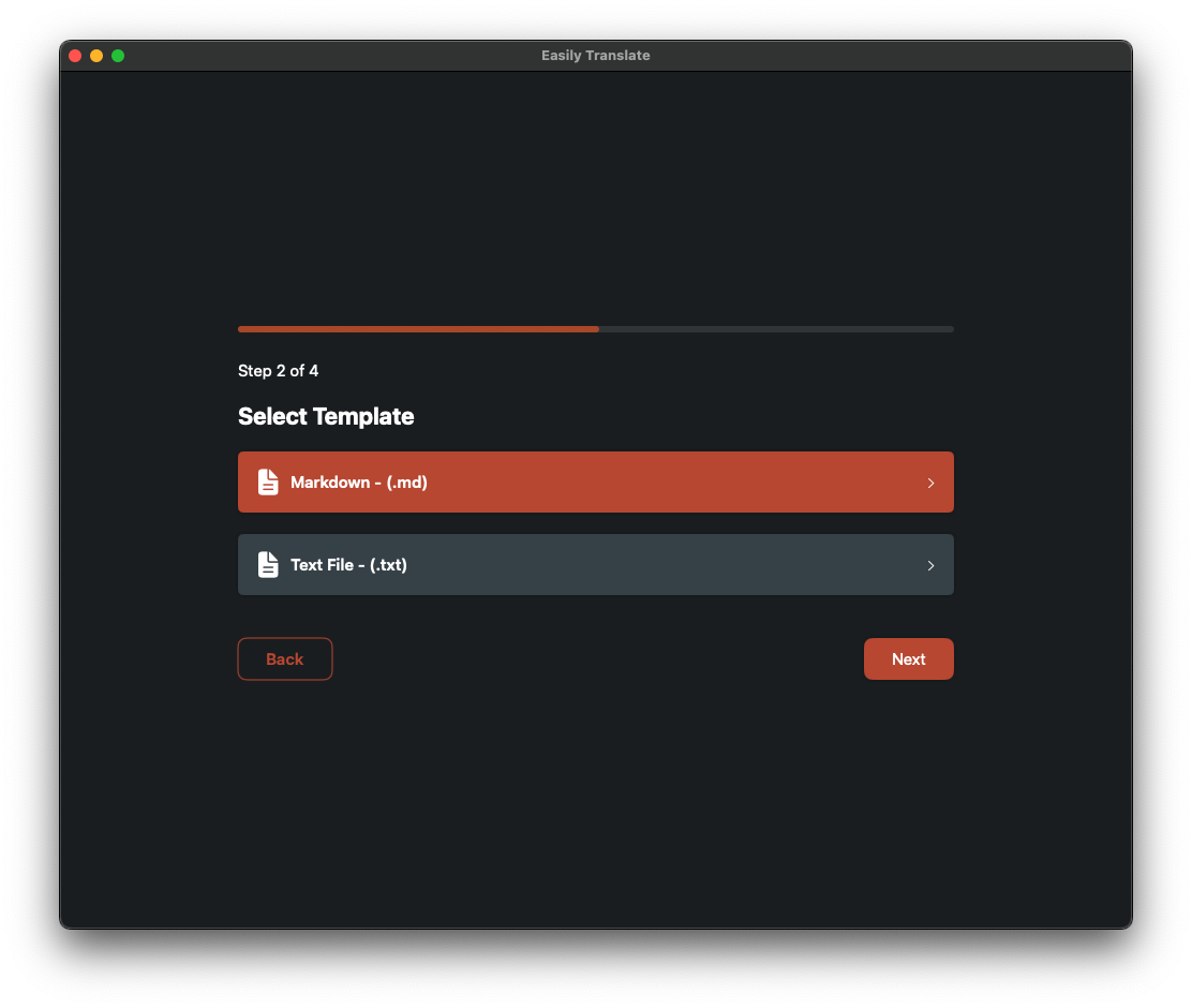 Project Type Selection