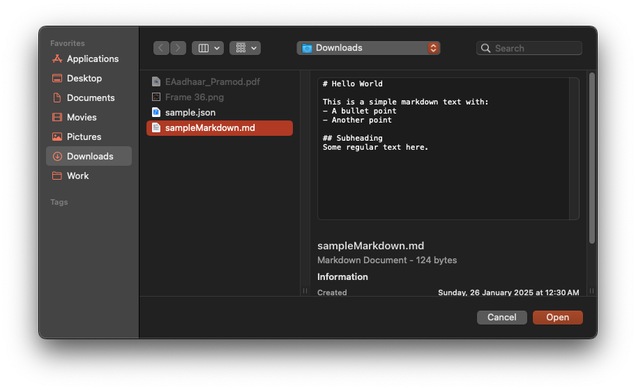 File Selection