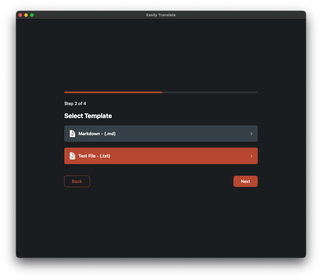 Project Type Selection
